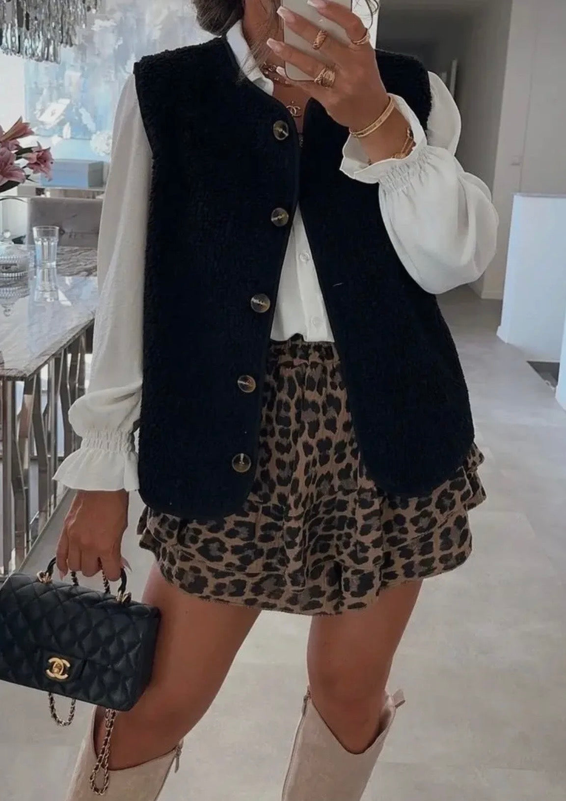 Veste sans manche « moumoute »