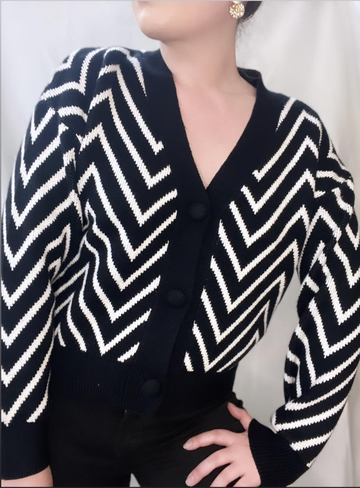 Gilet Margaux - rayé noir