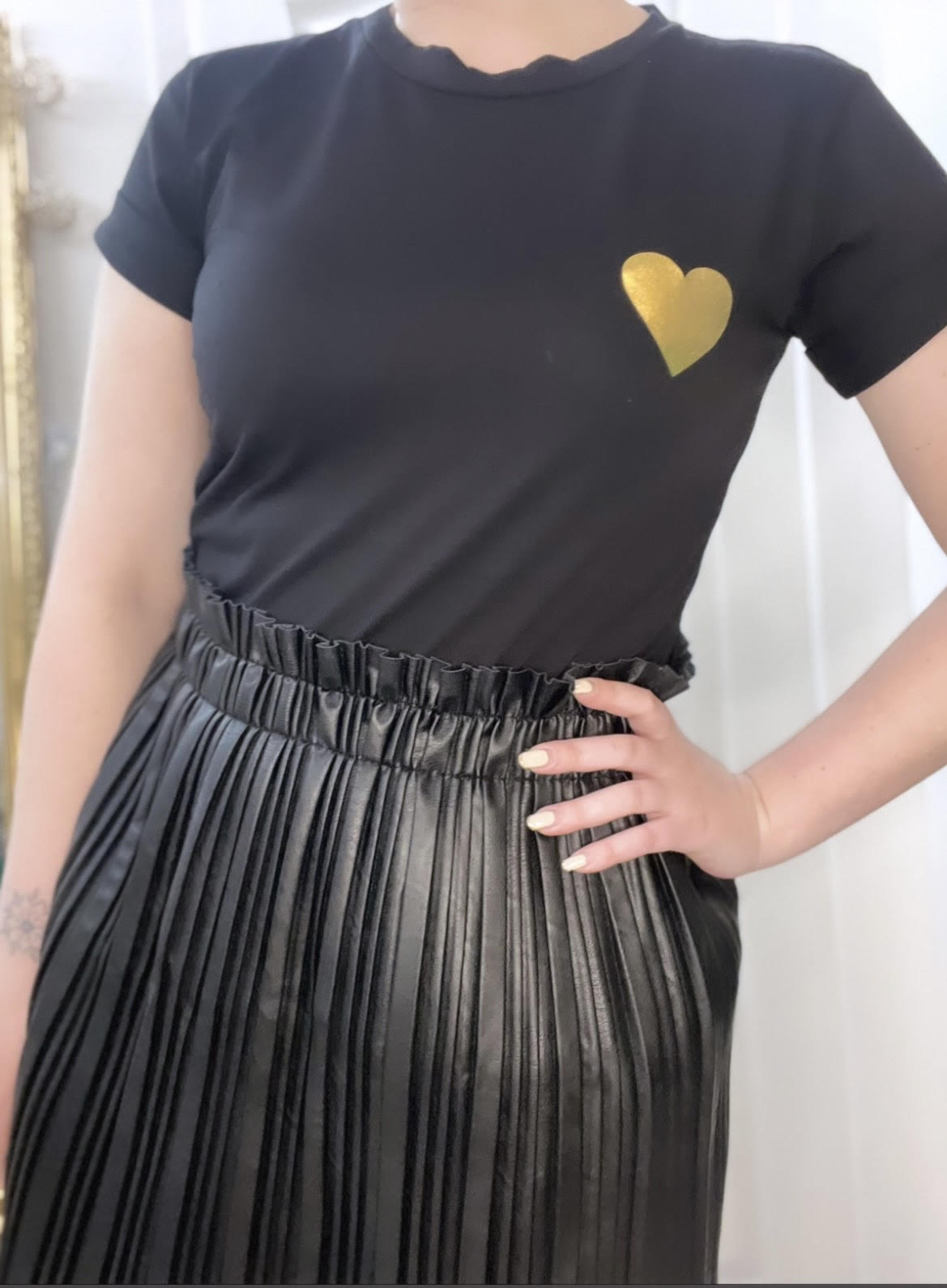 T-shirt Léonie coeur doré