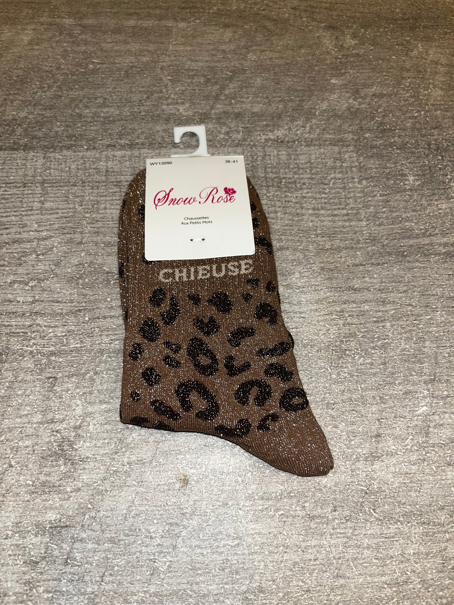 Chaussettes léopard « chieuse »