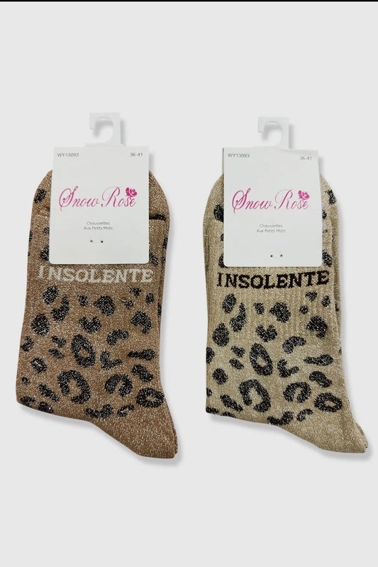 Chaussettes paillettées « insolente »